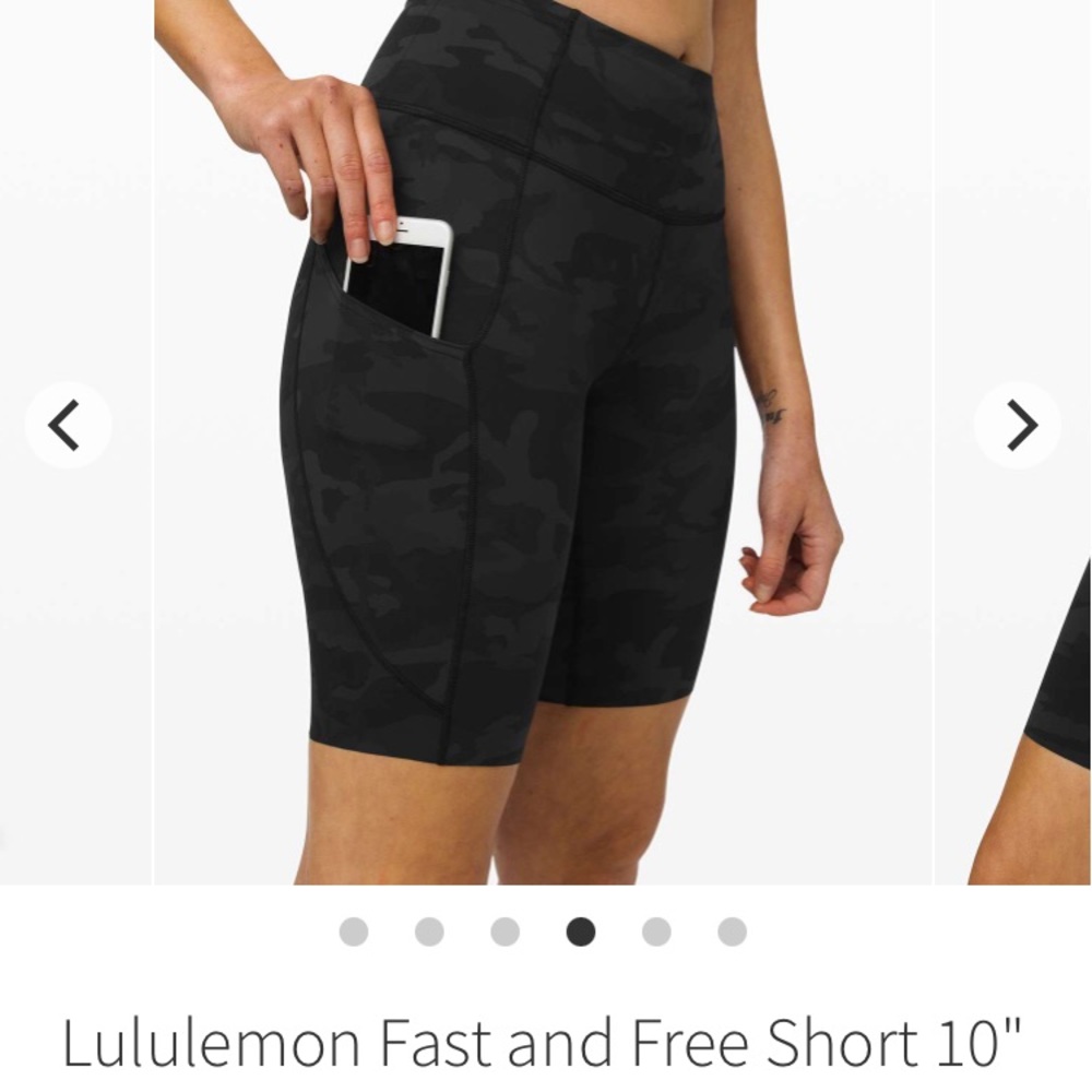 lululemon fast and free biker shorts high rise 10”